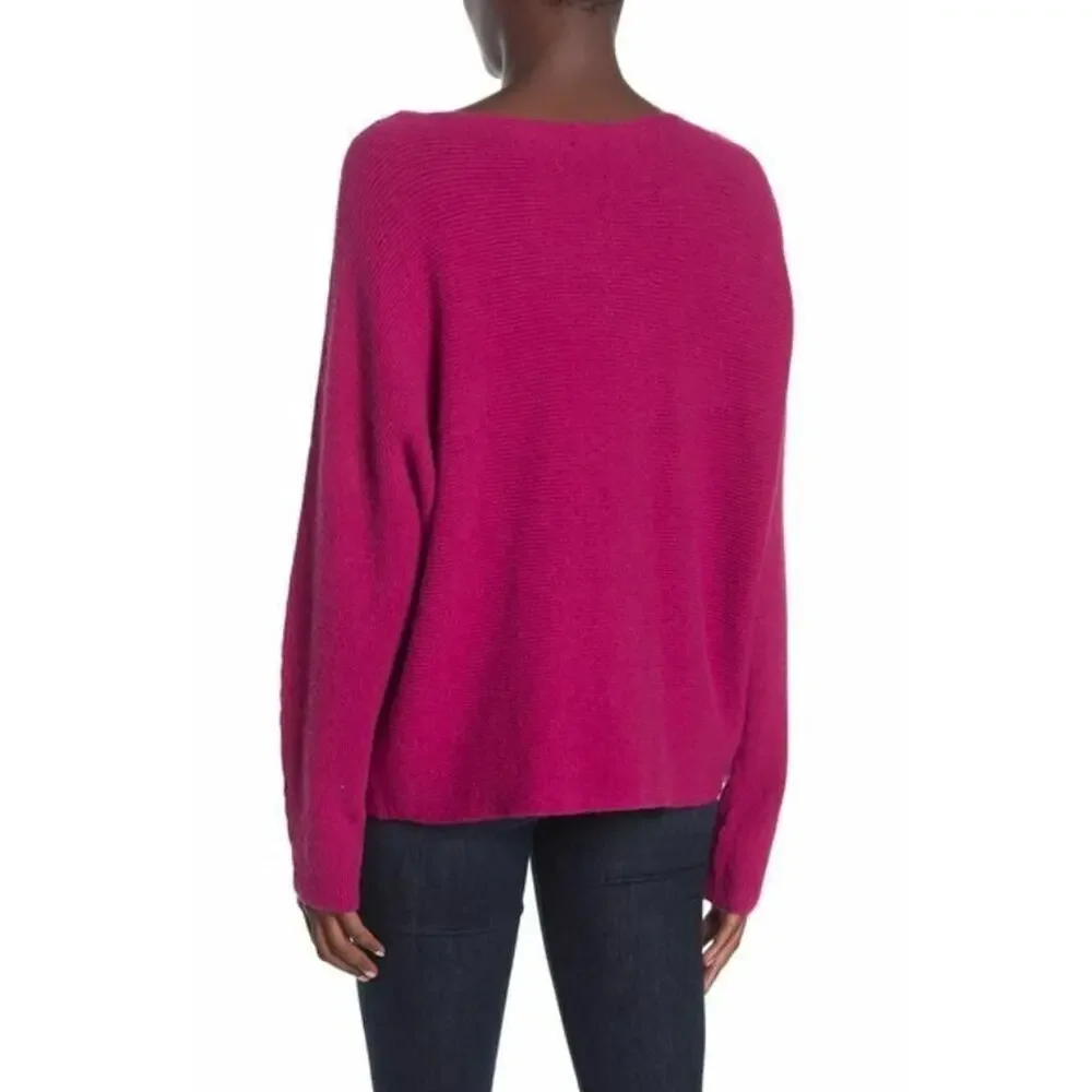 Free Press Women's‎ Dolman Sleeve Pullover Sweater In Burgundy Punch Small $58